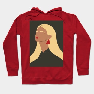 Minimalistic Woman Portrait Hoodie